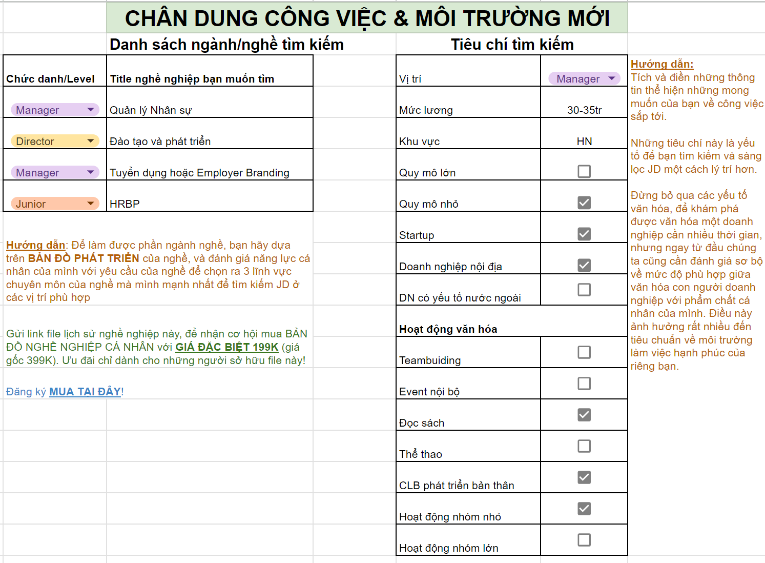 Template phân tích chân dung JOB